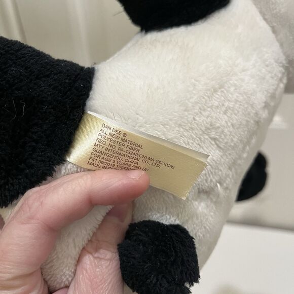 Dan Dee Panda Bear Stuffed Animal Plush 10" Black White Sleepy Sewn Eyes - Picture 7 of 7